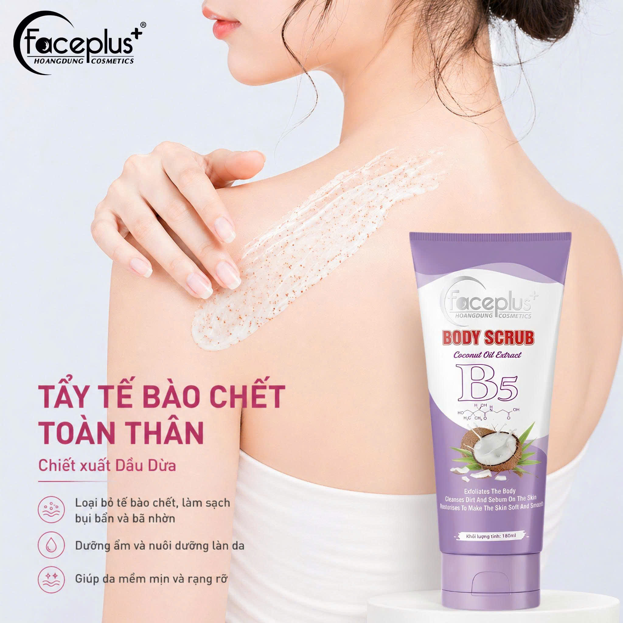 Tẩy Tế Bào Chết Body Faceplus B5 – Làm Sạch Dịu Nhẹ, Cho Da Mềm Mịn